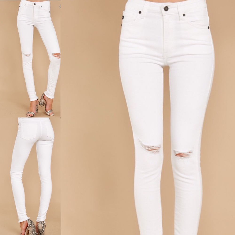 Blue Age JEANS Distressed white